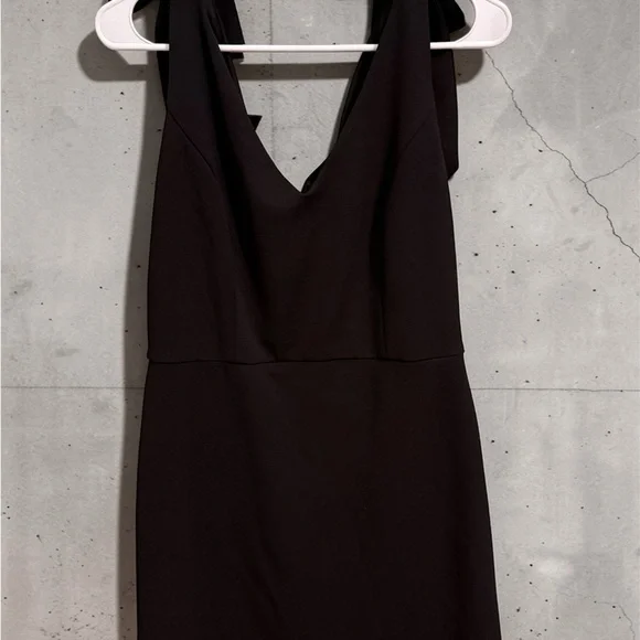 BCBGeneration Little Black Tie-Shoulder Mini Dress-NWT - Picture 2 of 7